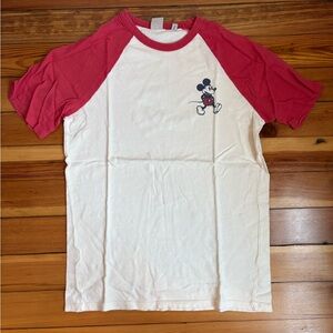 Junk Food Mickey Mouse Raglan Shirt - Red & White